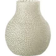 J-Line - Vaas Mozaiek Glas Grijs/wit Medium - 17x17x21.5cm