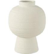 J-Line - Vaas Lantaarn Klei Wit Small - 25x25x33cm
