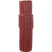 J-Line - Vaas Gegolfd Porselein Rood Small - 18x18x60cm