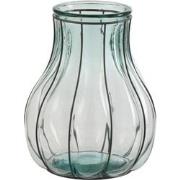 J-Line - Vaas Fusion Glas/metaal Blauw Small - 24x24x29cm