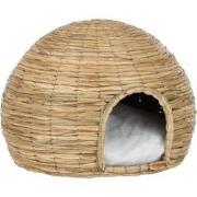 J-Line - Katmand + Kussen Yumi Stro Naturel - 46x46x35cm