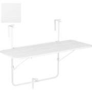 Mica Decorations Balkon Tuin Tafel - 88x51x67 cm - Ijzer - Wit