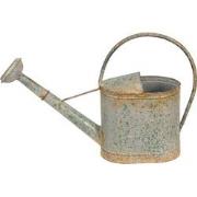 Clayre & Eef Decoratie Gieter  50x16x33 cm Grijs Groen Metaal Planteng...
