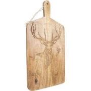 Clayre & Eef Decoratie snijplank  25x50x2 cm Bruin Hout Rendier Borrel...
