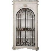 Clayre & Eef Kast  102x42x190 cm Beige Zwart Hout Metaal Opbergkast
