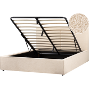 Beliani MOISSAC - Tweepersoonsbed-Beige-Bouclé