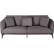 Beliani BODUM - Driezitsbank-Beige-Fluweel