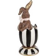 Clayre & Eef Decoratie Beeld Konijn 19 cm Bruin Polyresin Paasdecorati...