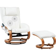 Beliani MAJESTIC - TV-fauteuil-Wit-Kunstleer