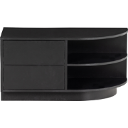 WOOOD Finca Tv Meubel Rond Rechts - Zwart - 40x78x40