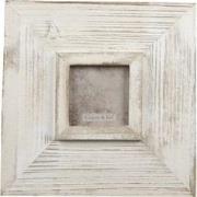 Clayre & Eef Fotolijst  9x9 cm Wit Hout Vierkant Fotokader
