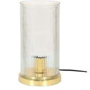 Clayre & Eef Tafellamp  Ø 15x27 cm  Goudkleurig Glas Metaal Rond Burea...