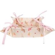 Clayre & Eef Broodmand  35x35x8 cm Beige Roze Katoen Vierkant Ijsjes C...