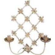 Clayre & Eef Wandlamp  43x16x55 cm Beige Goudkleurig Ijzer Muurlamp