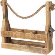 Clayre & Eef Flessenhouder  32x11x32 cm Bruin Hout Rechthoek Flessenre...
