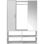 Garderobe met 1 deur 1 spiegel Auma - L105 x H151,3 cm