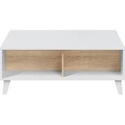 Salontafel met gedeeltelijk opklapbaar blad - L100 cm - Zaiken Plus