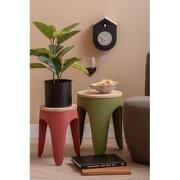 Kruk Double Funky - Legergroen - Ø24cm