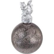 Clayre & Eef Kerstbal  Ø 7 cm Zilverkleurig Glas Kunststof Kerstdecora...