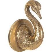 Clayre & Eef Wanddecoratie Vogel 9x7x14 cm Goudkleurig Kunststof Muurd...
