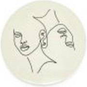 Furnilux - Wanddeco Clay Abstract klein beige - 45x45x2 cm