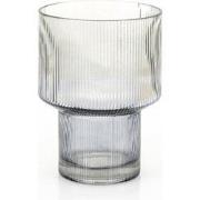 Riba 1 vaas - Grey - 15x15x19.5 cm