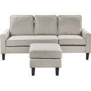 Beliani AVESTA - Driezitsbank-Wit-Polyester