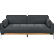 Beliani SKAVEN - Driezitsbank-Zwart-Polyester