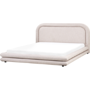 Beliani LAVARDENS - Tweepersoonsbed-Beige-Kunstlinnen