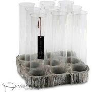 Villa Pottery  Vaas Bhutan woodtube - 22x22x19.5