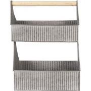 Clayre & Eef Opbergkist  33x17x45 cm Grijs Ijzer Rechthoek Speelgoedki...