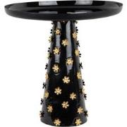 Bijzettafel Golden Flowers - Zwart - Ø50cm
