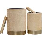 Set van 2 opberghockers in fluweel D35 cm  COMFORT