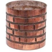 Clayre & Eef Theelichthouder  Ø 13x13 cm Koperkleurig Glas Rond Waxine...