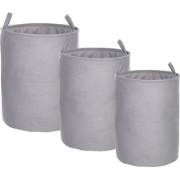 Beliani ARCHA - Wasmanden-Grijs-Polyester