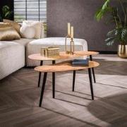 Hoyz Collection - Salontafel Set-2 Niervormig Organisch - Massief Acac...