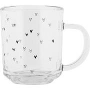 Clayre & Eef Theeglas 200 ml Transparant Glas Harten