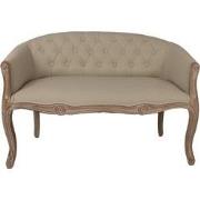 Clayre & Eef Bankje 104x55x70 cm Bruin Beige Hout Textiel