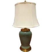 Fine Asianliving Oosterse Tafellamp Porselein Craquelle Mint