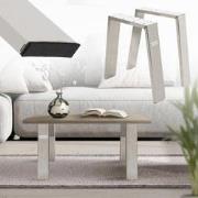 Set van 2 tafelpoten bankrunners Loft 44x42 cm zilver profiel 8x2cm st...