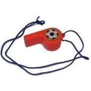 Decopatent - 100 Stuks Oranje Voetbal Fluitjes met Koord - Uitdeelcade...