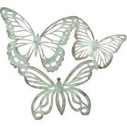 Clayre & Eef Wanddecoratie Vlinder 53x45 cm Groen Ijzer Muurdecoratie