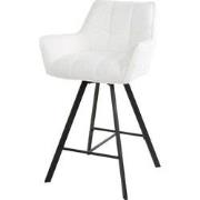 AnLi Style Barstoel raster draaibaar - - Bouclé wit