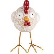 Clayre & Eef Decoratie Beeld Kip 15 cm Wit Kunststof