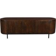 Tv-meubel Tora Donkerbruin 170cm Mangohout - Giga Meubel