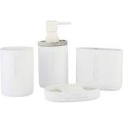 Decopatent® Badkamerset 4 Delig - Toilet accessoires Set - Kunsstof - ...