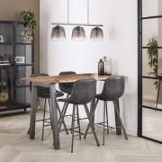 Industriële Bartafel Aberdeen Acaciahout Boomstamvorm 147x80