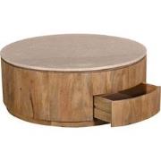 Salontafel Elan met Lades Marmer Naturel - Giga Meubel