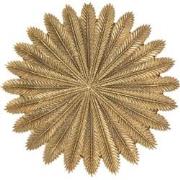 Clayre & Eef Decoratie schaal  Ø 25x1 cm Goudkleurig Kunststof Rond Ta...