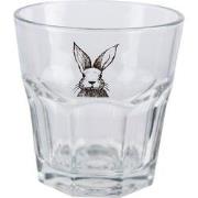 Clayre & Eef Waterglas 200 ml Transparant Glas Konijn Drinkbeker
